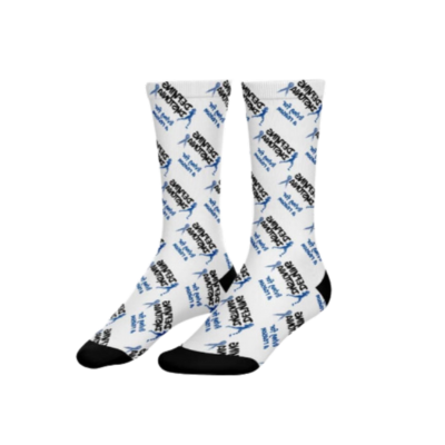 Sox white with defying dystonia logo