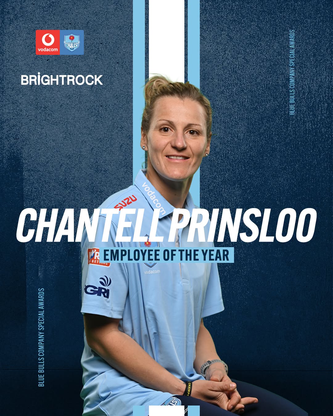 Chantell Prinsloo recognised as the Vodacom Bulls BBco Employee of the Year for 2026